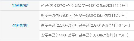 현재 주요 고속도로 교통상황 4시기준 | 인스티즈