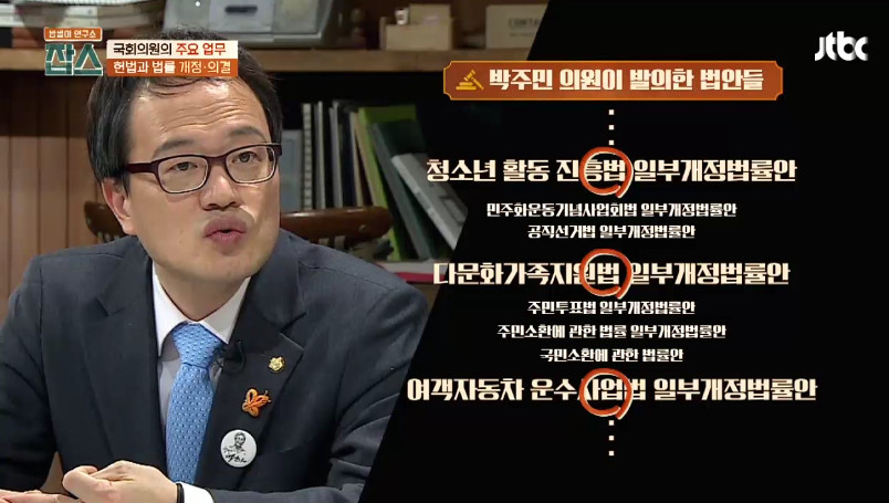 [잡스] 박주민,손혜원,김경진,하태경의 법률 발의,통과 수 | 인스티즈