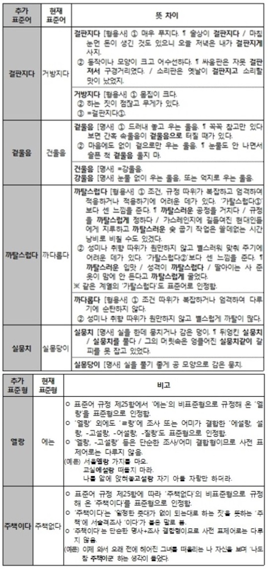 2017년 새로 등재된 표준어 (공시생 ㅂㄷㅂㄷ) | 인스티즈