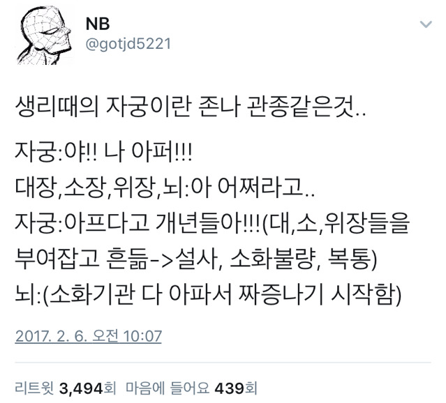 생리때의 자궁은 같음.twt | 인스티즈