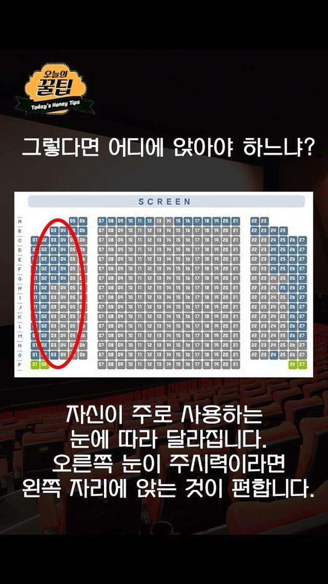 영화관 자리 선택하는 방법 | 인스티즈