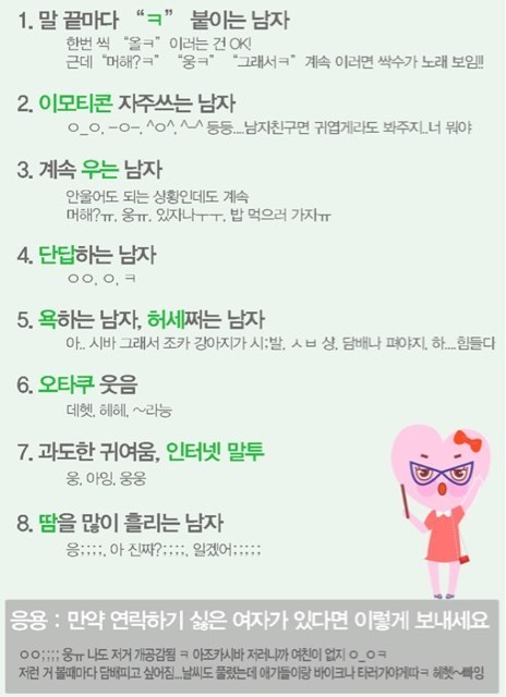 여자들이 싫어하는 카톡할 때 말투 | 인스티즈