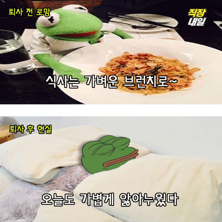 퇴사전 퇴사후.JPG | 인스티즈