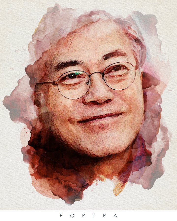 수채화로 표현한 문재인 대통령 | 인스티즈