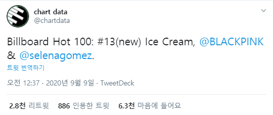 블랙핑크 빌보드 핫100 진입 13위 | 인스티즈