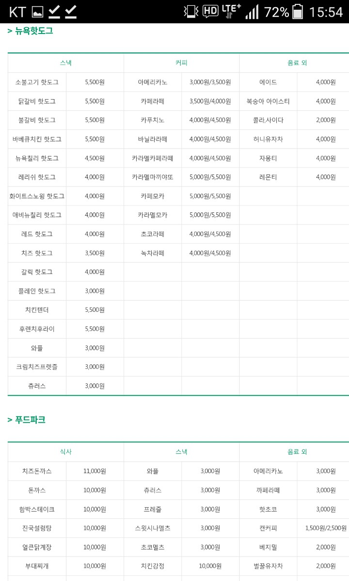 평창이 비싸다고 해서 다른 리조트 음식 가격을 찾아봄.jpg | 인스티즈