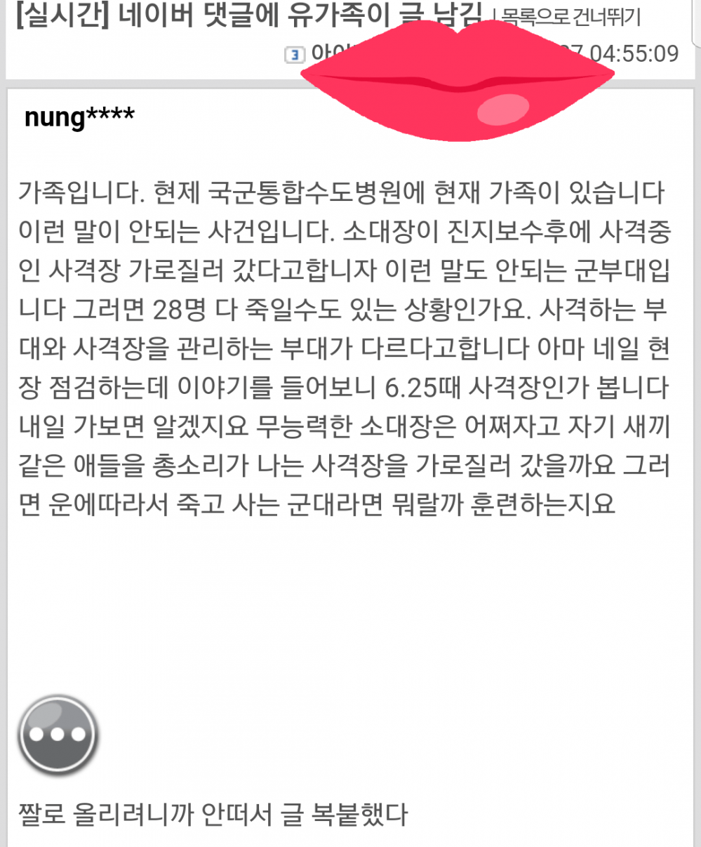 철원 총기사고 유가족 댓글.jpg | 인스티즈